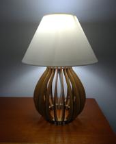 Abajur de mesa bolinha marrom