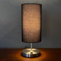 Abajur De Mesa Clássico Redondo Com Interruptor Com Cúpula Para Decoração Casa e Sala Estar, Quarto Cabeceira de Cama, Escritório leitura