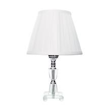 Abajur De Mesa Cristal Cúpula Drapeada Branca 110/220v 35cm