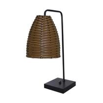 Abajur De Mesa Cúpula Junco Avelã Abajur De Mesa Cúpula Junco Avelã
