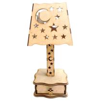 Abajur De Mesa Estrelado Em Mdf