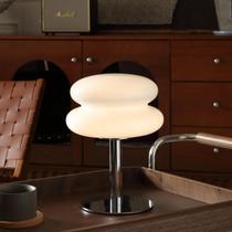 Abajur de Mesa Glivpny - Estilo Moderno Mid Century em Formato de Cogumelo Branco