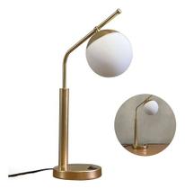Abajur De Mesa Inclinado Jabuticaba Com Globo Vidro 12cm com Lâmpada Branco frio