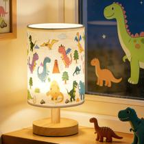 Abajur de Mesa Infantil GFTDNS Dinossauro USB Dimerizável com Base de Madeira Abajur de Mesa Infantil GFTDNS Dinossauro USB Dimerizável com Base de Madeira