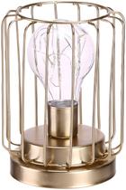 Abajur De Mesa Lâmpada LED Metal Dourado Geométrico Retrô