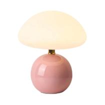 Abajur de Mesa LED com 5 Cores - Branco, Rosa, Vermelho, Bege e Laranja
