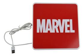 Abajur De Mesa Luminária Marvel Logo Box 110v 15w