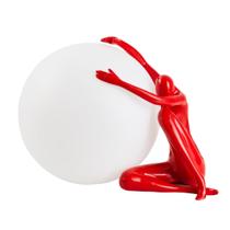 Abajur De Mesa Mez Oli (1*e27) Ip20 - Nordecor Cúpula Branco Estrutura Vermelho Abajur De Mesa Mez Oli (1*e27) Ip20 - Nordecor Cúpula Branco Estrutura Vermelho