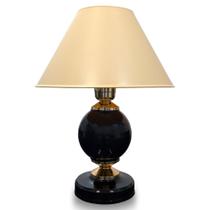 Abajur de Mesa Preto com Dourado Elegante: Quarto/Sala. Bivolt. Luminária Decorativa de Luxo! Abajur de Mesa Preto com Dourado Elegante: Quarto/Sala. Bivolt. Luminária Decorativa de Luxo!