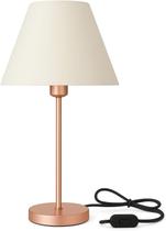 Abajur de Mesa Rose Gold com Cúpula Branca Toque Sofisticado para sua Decoração Abajur de Mesa Rose Gold com Cúpula Branca Toque Sofisticado para sua Decoração