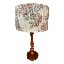 Abajur De Mesa Sala Grande Decoração Classico Cupula Floral