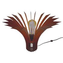 Abajur de Mesa Vitória MDF Corte à Laser Bocal E-27 Marrom Lenobre Abajur de Mesa Vitória MDF Corte à Laser Bocal E-27 Marrom Lenobre