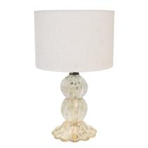 Abajur de Murano Siena Base 23cm Cristal Com Ouro Com Cúpula