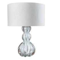 Abajur de Sala de Murano Cristais Labone - Cor Branca 40cm