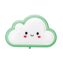 Abajur de tomada Nuvem Tomada Luz Led Infantil VERDE