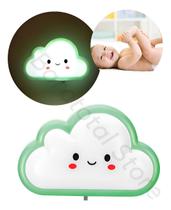 Abajur De Tomada Quarto Bebe Criança De Nuvem Luminaria Mini Cor da estrutura Verde Abajur De Tomada Quarto Bebe Criança De Nuvem Luminaria Mini Cor da estrutura Verde