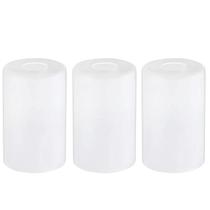 Abajur de vidro, pacote com 3 unidades, branco fosco para luminárias Abajur de vidro, pacote com 3 unidades, branco fosco para luminárias