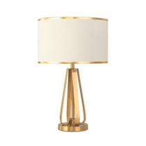 Abajur Decorativo Argos em Metal Dourado com Cúpula Branca - Iluminação Elegante para Mesa 60x38cm