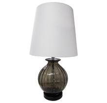 Abajur Decorativo Cristal Cinza Formosa Alta Decoração Abajur Decorativo Cristal Cinza Formosa Alta Decoração