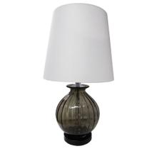 Abajur Decorativo Cristal Cinza Formosa Alta Decoração Abajur Decorativo Cristal Cinza Formosa Alta Decoração