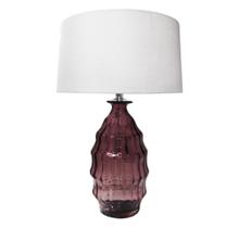 Abajur Decorativo Cristal Violeta Formosa Todo Ondulado