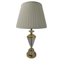 Abajur Decorativo Detalhes Dourado Redondo Formosa