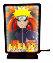 Abajur Decorativo Luminária De Mesa Naruto Anime Mdf