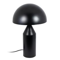 Abajur Decorativo Preto All Black Cupula Cogumelo Moderno