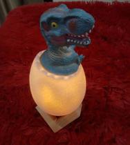 Abajur dinossauro 3D azul