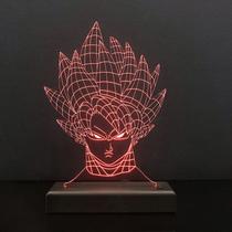 Abajur Dragon Ball Z Goku Luminaria LED 3D GK123 - Tecnotronics