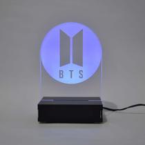Abajur e Luminária BTS de Acrílico com LED Azul