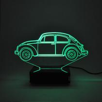 Abajur e Luminária Fusca de Acrílico Com LED Verde Abajur e Luminária Fusca de Acrílico Com LED Verde