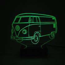 Abajur e Luminária Perua Kombi de Acrílico Com LED Verde