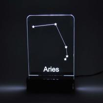 Abajur e Luminária Signo Áries de Acrílico com LED Branco