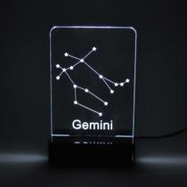 Abajur e Luminária Signo Gêmeos de Acrílico com LED Branco Abajur e Luminária Signo Gêmeos de Acrílico com LED Branco