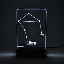 Abajur e Luminária Signo Libra de Acrílico com LED Branco Abajur e Luminária Signo Libra de Acrílico com LED Branco