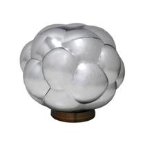 Abajur em Metal com Vidro Bubble Metálizado Prata