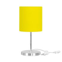 Abajur Eros Cilindrico Amarelo Base Redonda Abajur Eros Cilindrico Amarelo Base Redonda
