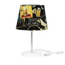 Abajur Eros Dome Bar Base Redonda Branco Abajur Eros Dome Bar Base Redonda Branco