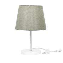 Abajur Eros Dome Cinza Escuro Base Redonda Branco Abajur Eros Dome Cinza Escuro Base Redonda Branco