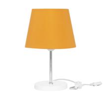 Abajur Eros Dome Laranja Base Redonda Branco Abajur Eros Dome Laranja Base Redonda Branco