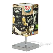 Abajur Eros Quad Bar 049 com Base Quadrada