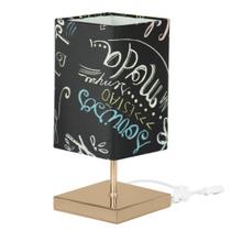 Abajur Eros Quad Giz Quadrada New Cobre