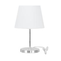 Abajur Eros Touch Dome Branco Base Redonda Abajur Eros Touch Dome Branco Base Redonda