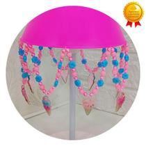 Abajur Flor ul Quarto De Menina Pingente Sorvete Pérolas