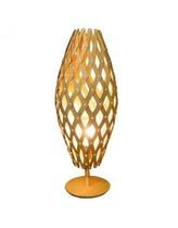 Abajur fox lustres 5322 raizen ø24x55cm madeira e mdf 1xe27