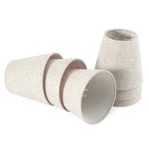 Abajur Fuloon Mini Linen Beige, pacote com 6, 9x13x14 cm