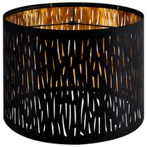 Abajur GO&SO Black Drum com design de cristal gravado de 33 cm Abajur GO&SO Black Drum com design de cristal gravado de 33 cm