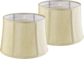 Abajur GO&SO Square, conjunto de 2 tambores médios Bamboo Gold