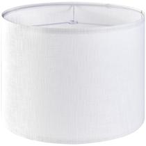Abajur GO&SO Tambor texturizado branco médio 33x33x25cm de linho